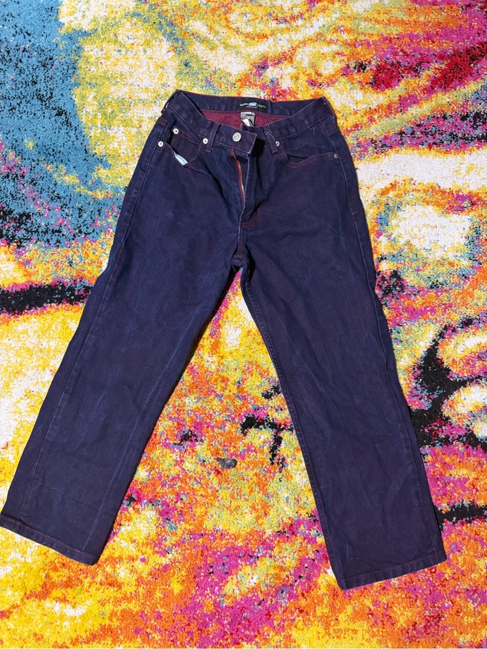 Vintage Parker Classic High-Rise Straight Leg Women's Jeans -Dark Violet